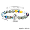 Stone Beaded Handmade Unisex Facet Gem Grey Moonlight Colorful Black Gallstone Lotus Tiger Eye Crystal Bracelet