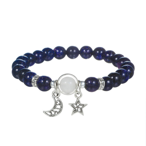 Stone Geometry Handmade Unisex Irregular Black Volcanic Stone Tiger Eye Bracelet