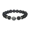 Stone Geometry Handmade Unisex Irregular Black Volcanic Stone Tiger Eye Bracelet