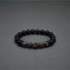 Stone Geometry Handmade Unisex Irregular Black Volcanic Stone Tiger Eye Bracelet