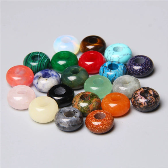Stone Loose Beads Accessories For Diy Jewelry Abacus Big Hole Beads Handmade