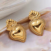 Strawberry And Peach Heart Fruit Shape Earrings Jewelry Accessories 316L Stainless Steel Electroplated For Women