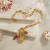 Strawberry Pepper Lobster Diy Bracelet Jewelry Accessories In Stainless Steel With Fruit Shape And Electroplating For Women