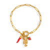 Strawberry Pepper Lobster Diy Bracelet Jewelry Accessories In Stainless Steel With Fruit Shape And Electroplating For Women
