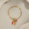 Strawberry Pepper Lobster Diy Bracelet Jewelry Accessories In Stainless Steel With Fruit Shape And Electroplating For Women