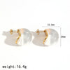 Strawberry Resin Stainless Steel Women's Geometric Earrings 18K Gold Plated Electroplated