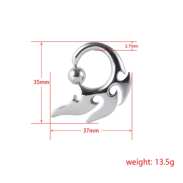 Street Style Unisex Stainless Steel Heart Shape Electroplated Earrings