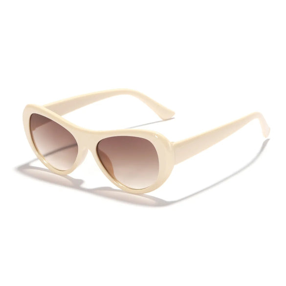 Streetwear Ac Oval Frame Ellipse Full Frame Women'S Sunglasses