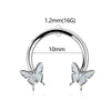 Streetwear Butterfly Stainless Steel Alloy Nose Ring In Bulk