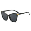 Streetwear Color Block Leopard Ac Cat Eye Full Frame Women'S Sunglasses