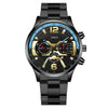 Streetwear Color Block Single Folding Buckle Quartz Men'S Watches