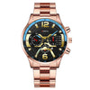Streetwear Color Block Single Folding Buckle Quartz Men'S Watches