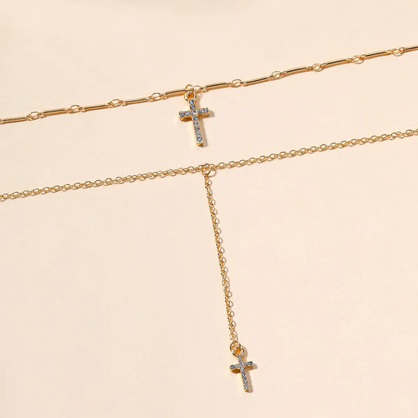 Streetwear Cross Alloy Women's Necklace