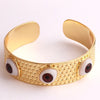 Streetwear Devil'S Eye Plastic Copper Plating Cuff Bracelets