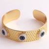 Streetwear Devil'S Eye Plastic Copper Plating Cuff Bracelets