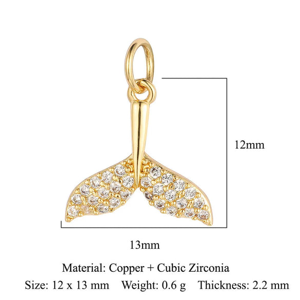 1 Piece Copper Zircon 18K Gold Plated Eye