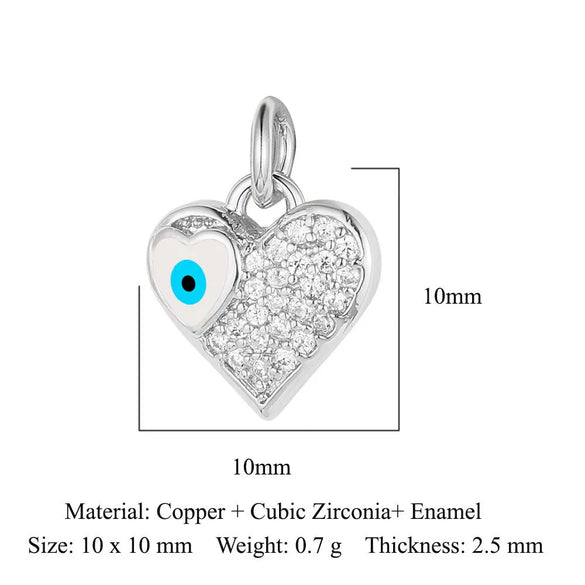 1 Piece Copper Zircon 18K Gold Plated Eye