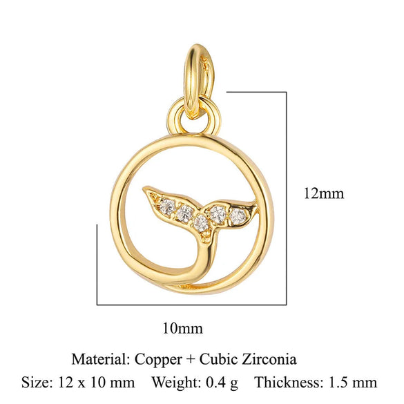 1 Piece Copper Zircon 18K Gold Plated Eye