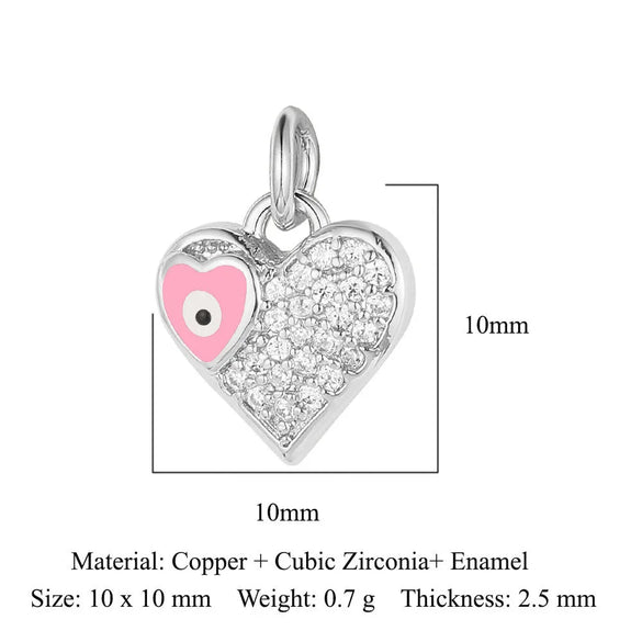 1 Piece Copper Zircon 18K Gold Plated Eye