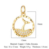 1 Piece Copper Zircon 18K Gold Plated Eye