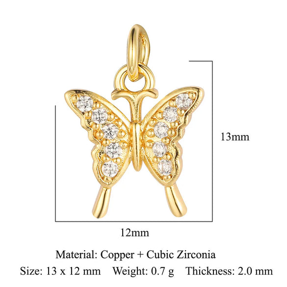 1 Piece Copper Zircon 18K Gold Plated Eye