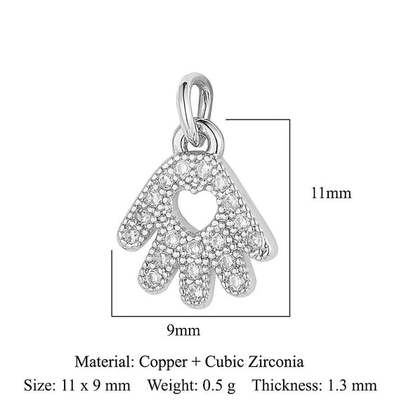 1 Piece Copper Zircon 18K Gold Plated Eye