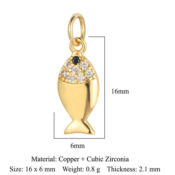 1 Piece Copper Zircon 18K Gold Plated Eye
