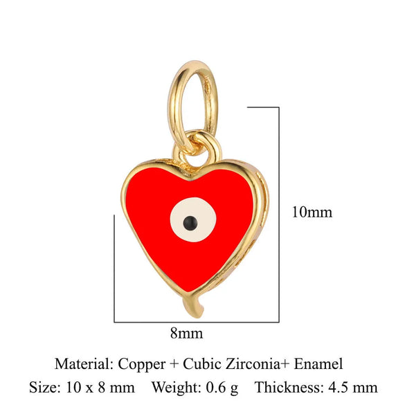 1 Piece Copper Zircon 18K Gold Plated Eye