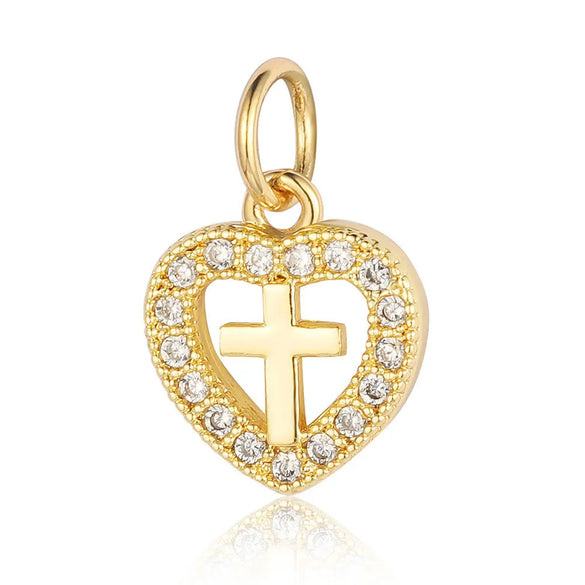 1 Piece Copper Zircon 18K Gold Plated Eye