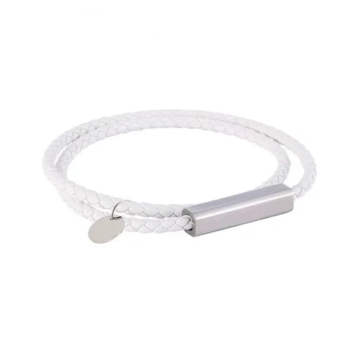 Streetwear Geometric 304 Stainless Steel Microfiber Leather Plating Unisex Bracelets Men Cord & Leather Bracelets