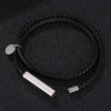 Streetwear Geometric 304 Stainless Steel Microfiber Leather Plating Unisex Bracelets Men Cord & Leather Bracelets