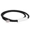 Streetwear Geometric 304 Stainless Steel Microfiber Leather Plating Unisex Bracelets Men Cord & Leather Bracelets