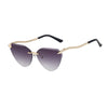 Streetwear Geometric Pc Cat Eye Frameless Women'S Sunglasses