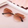 Streetwear Geometric Pc Cat Eye Frameless Women'S Sunglasses