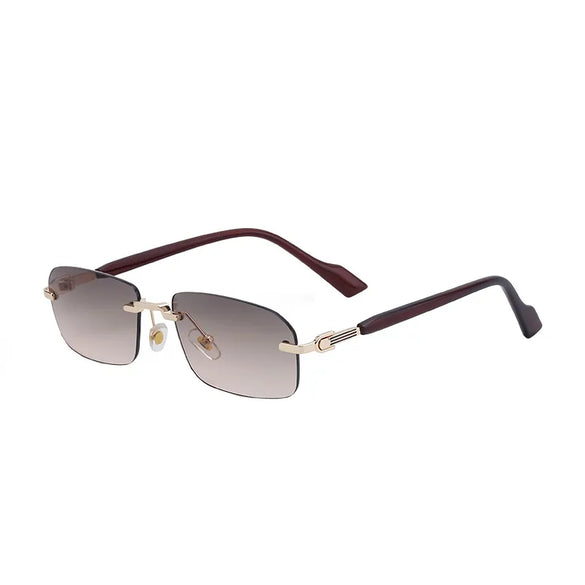 Streetwear Geometric Pc Square Frameless Men'S Sunglasses