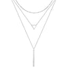 Streetwear Geometric Stainless Steel Layered Necklaces
