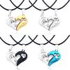 Streetwear Heart Shape Stainless Steel Plating Valentine'S Day Couple Pendant Necklace