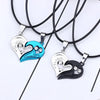 Streetwear Heart Shape Stainless Steel Plating Valentine'S Day Couple Pendant Necklace