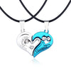 Streetwear Heart Shape Stainless Steel Plating Valentine'S Day Couple Pendant Necklace