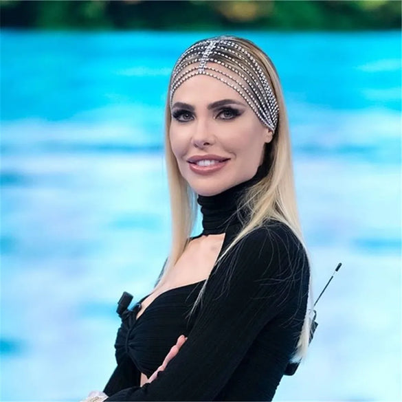 Streetwear Plaid Solid Color Rhinestone Plating Party Headpieces