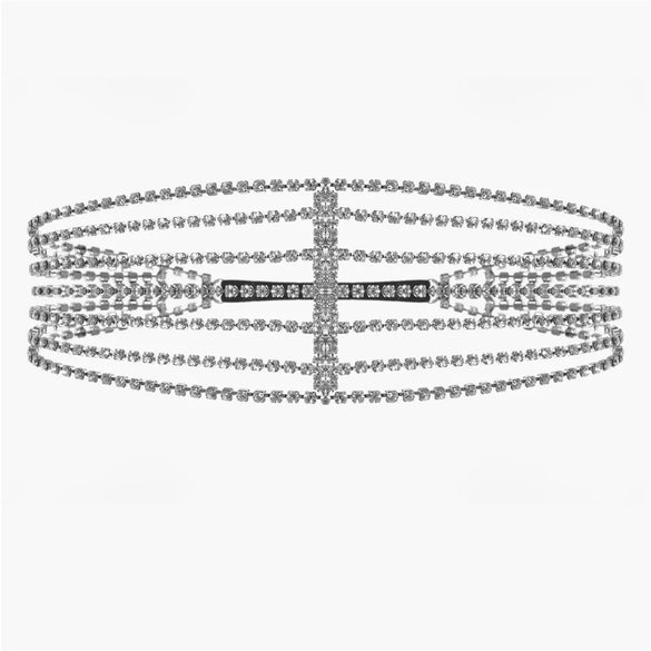 Streetwear Plaid Solid Color Rhinestone Plating Party Headpieces