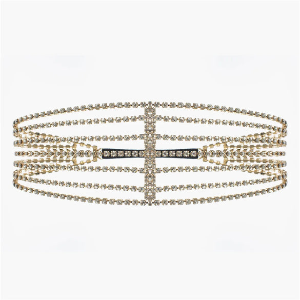 Streetwear Plaid Solid Color Rhinestone Plating Party Headpieces