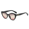Streetwear Solid Color Ac Cat Eye Full Frame Women'S Sunglasses