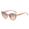 Streetwear Solid Color Ac Cat Eye Full Frame Women'S Sunglasses