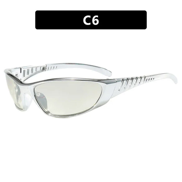 Streetwear Solid Color Ac Tinted Lenses Special-Shaped Mirror Full Frame Women'S Sunglasses