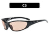 Streetwear Solid Color Ac Tinted Lenses Special-Shaped Mirror Full Frame Women'S Sunglasses