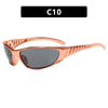 Streetwear Solid Color Ac Tinted Lenses Special-Shaped Mirror Full Frame Women'S Sunglasses