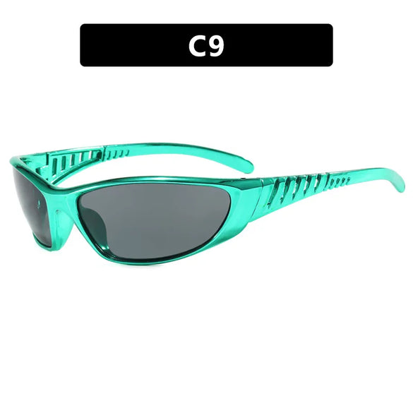 Streetwear Solid Color Ac Tinted Lenses Special-Shaped Mirror Full Frame Women'S Sunglasses