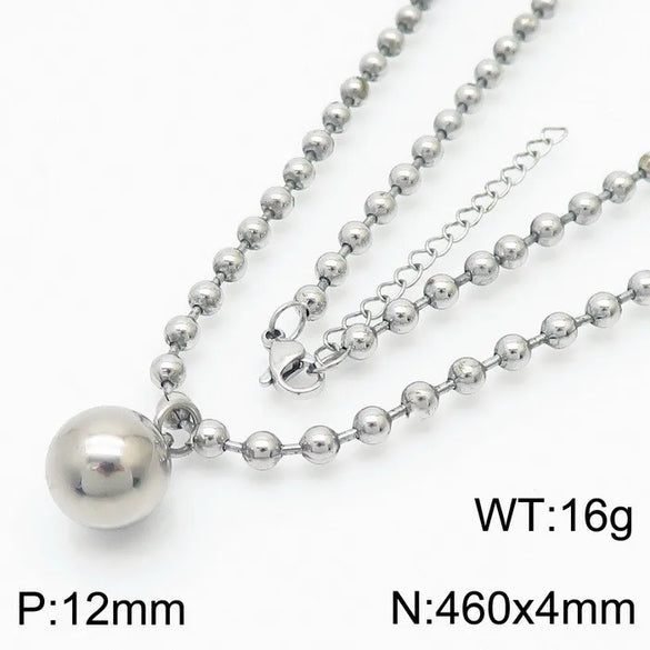 Wholesale Jewelry Streetwear Solid Color Stainless Steel 18K Gold Plated Plating Bracelets Necklace