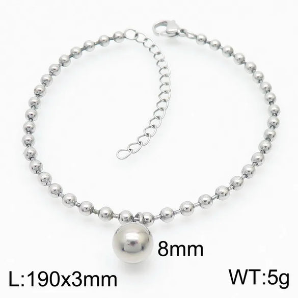 Wholesale Jewelry Streetwear Solid Color Stainless Steel 18K Gold Plated Plating Bracelets Necklace